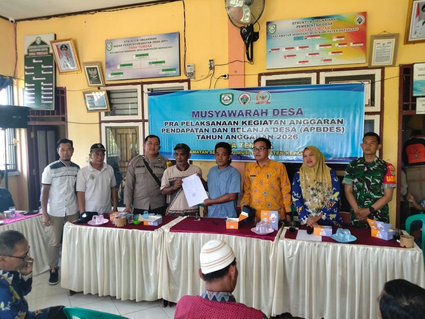 Musdes APBDes 2026 Desa Temedak Digelar, Warga Dilibatkan Tentukan Arah Pembangunan, Dliknews.com
