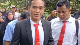 Kuasa hukum keluarga Gita Fitri menyampaikan penolakan hasil rekonstruksi kepada media