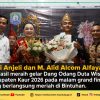 Pebi Anjeli dan M. Alid Alcom Alfayad saat menerima penghargaan sebagai Duta Wisata Kabupaten Kaur 2026 di Gedung Serbaguna Padang Kempas.