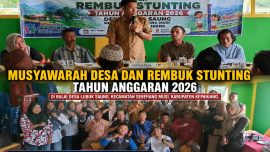 Musyawarah Desa dan Rembuk Stunting Tahun Anggaran 2026 di Balai Desa Lubuk Saung, Kecamatan Seberang Musi, Kabupaten Kepahiang.