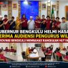 Gubernur Bengkulu Helmi Hasan menerima audiensi Pengurus Wilayah IWO Provinsi Bengkulu membahas rangkaian HUT IWO ke-14.