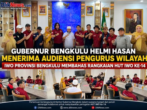 Gubernur Bengkulu Helmi Hasan menerima audiensi Pengurus Wilayah IWO Provinsi Bengkulu membahas rangkaian HUT IWO ke-14.