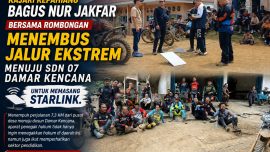 Kajari Kepahiang Bersama Rombongan Tempuh 7,3 Km untuk Pasang Starlink di Sekolah Pelosok, Dliknews.com